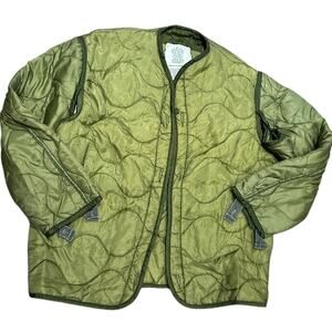 Genuine Military Green Quilted Jacket Liner Adult Small